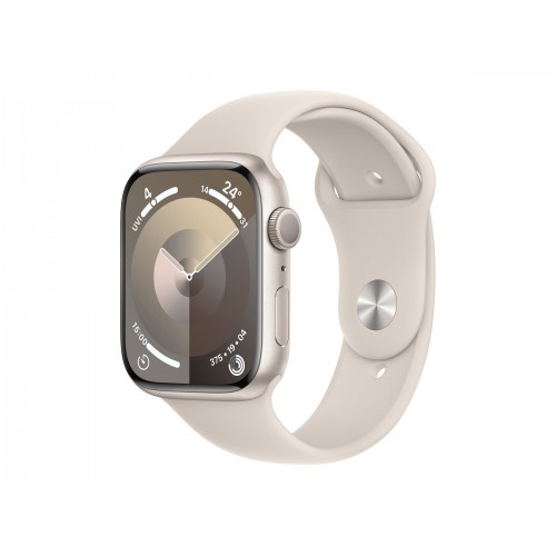 Apple Apple Watch Series 9 GPS 45mm Starlight Aluminium Case with Starlight Sport Band - S/M Apple Water-resistant, Dust-resista
