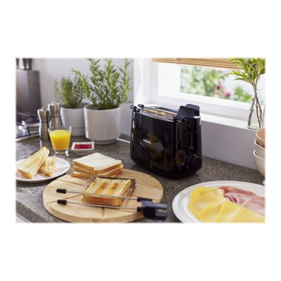 Philips Daily Collection Toaster HD2583/90 Number of slots 2 Housing material Plastic Black