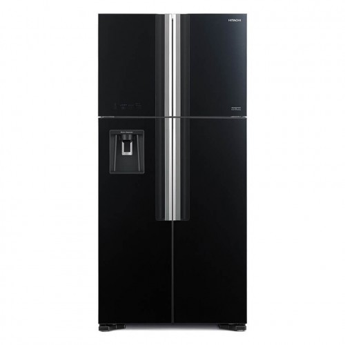 Hitachi Refrigerator R-W661PRU1 (GBK) Energy efficiency class F Free standing Side by side Height 183.5 cm Fridge net capacity 3