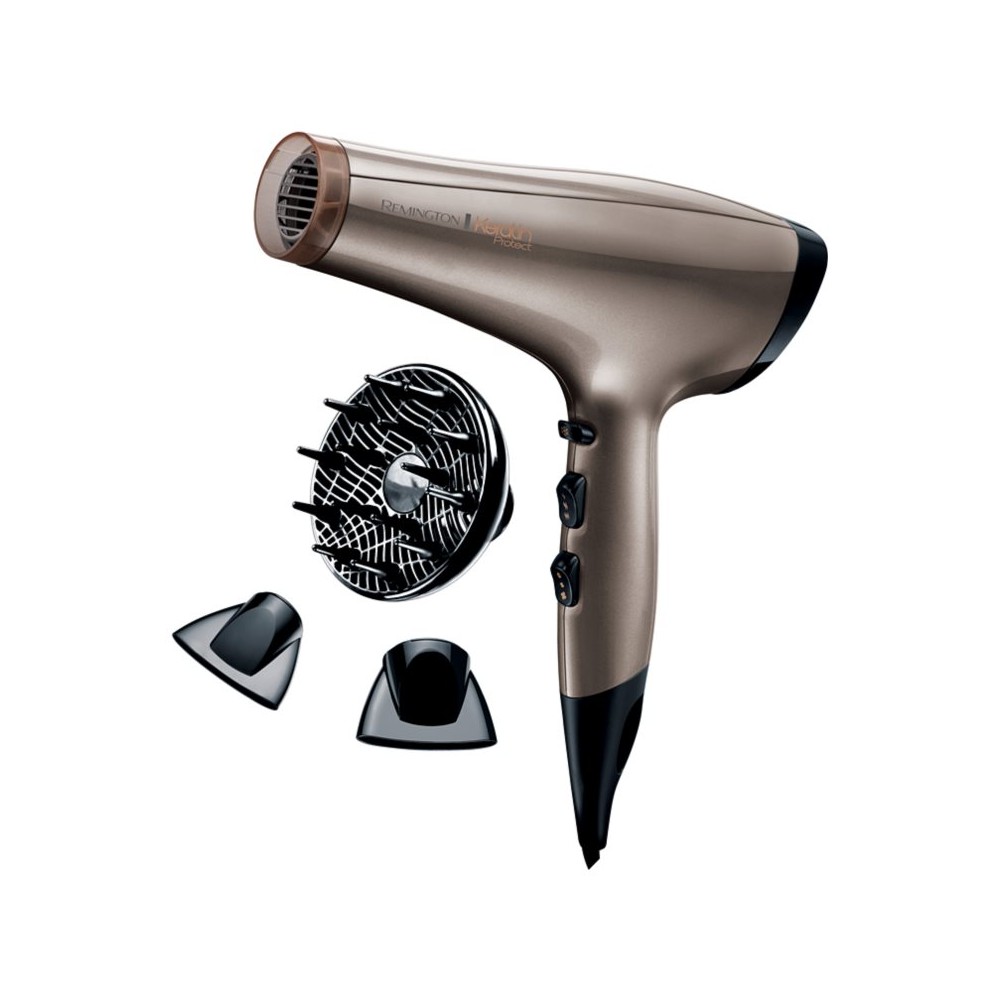 Remington | Hair Dryer | AC8002 | 2200 W | Number of temperature settings 3 | Ionic function | Diffuser nozzle | Brown/Black