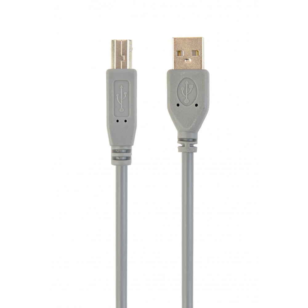 Cablexpert CCP-USB2-AMBM-6G USB 2.0 A kištukas B kištukas 6 pėdų kabelis, pilkos spalvos USB