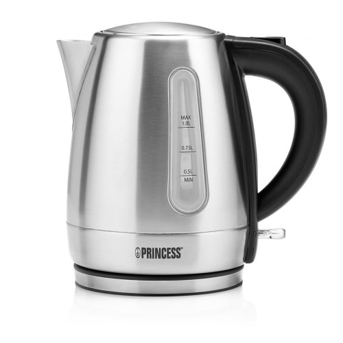 Princess 360 rotational base | 1 L | Silver | Stainless Steel | 2200 W | Kettle | 236023 | Electric