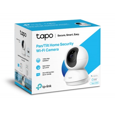 TP-LINK Pan/Tilt namų apsaugos Wi-Fi kamera Tapo C200 4mm/F/2.4, privatumo režimas, garso ir