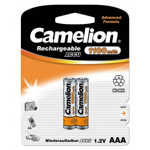 Camelion AAA/HR03, 1100 mAh, Ni-MH įkraunamos baterijos, 2 vnt. Baterijos Camelion