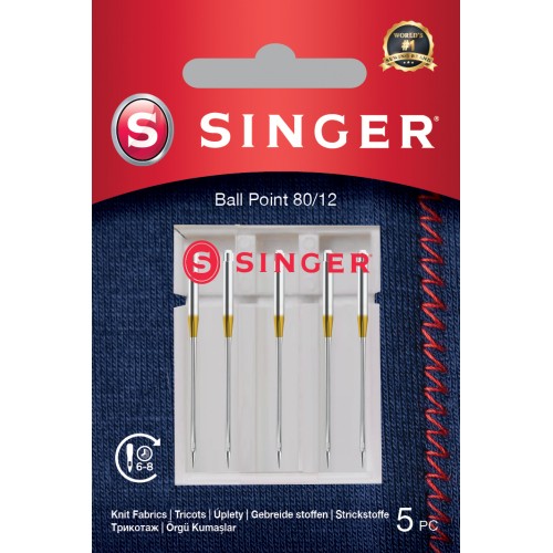 Singer Ball Point adata 80/12 5PK, skirta megztiems audiniams Smulki buitinė technika Singer