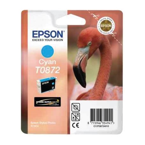 Epson Singlepack Cyan T0872 Ultra Gloss High-Gloss 2 Cyan Spausdintuvų reikmenys Epson