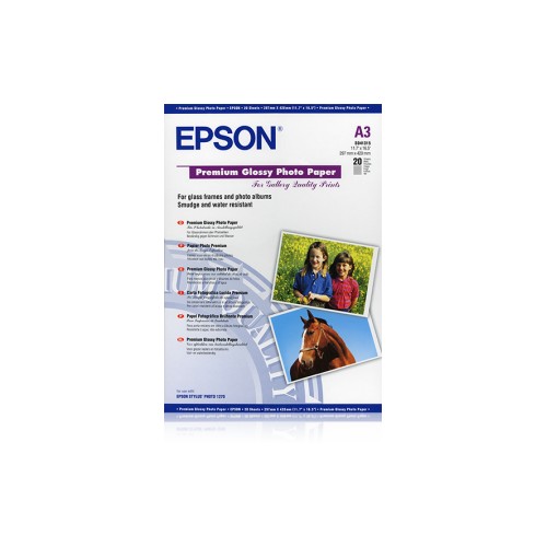 Epson Premium Glossy Photo Paper A3, 250g/m2, 20 lapų Spausdintuvų reikmenys Epson