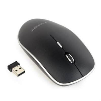 Gembird tyli belaidė optinė pelė MUSW-4BS-01 USB, juoda Kompiuterinės pelės Gembird
