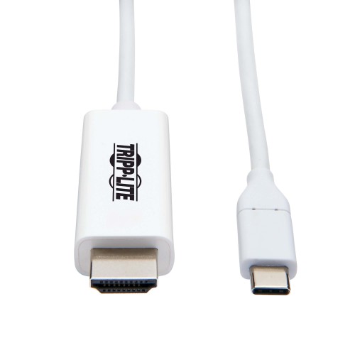 Tripp Lite USB-C į HDMI adapterio kabelis U444-006-H4K6WE/4K 60Hz/HDR/TB3 palaikymas/baltas/1,8