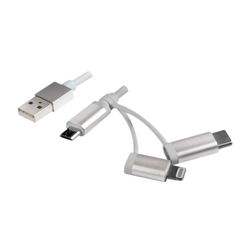 Logilink USB 2.0 laidas, USB-A/M į Micro-USB+USB+Lightning CU0126 1 m, USB 2.0 micro B/Kištukas
