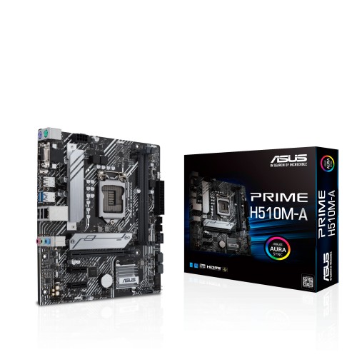 Asus PRIME H510M-A Procesorių šeima Intel, Procesoriaus lizdas LG A1200, DDR4, 1 atminties