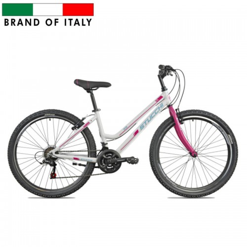 STUCCHI MTB LADY dviratis, rato dydis 26", garantija 24 mėn., balta/rožinė Dviračiai