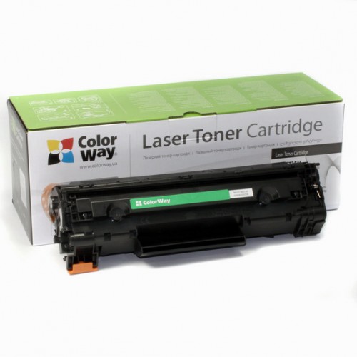ColorWay dažų kasetė, juoda, Canon: 728/726, HP CE278A Spausdintuvų reikmenys ColorWay