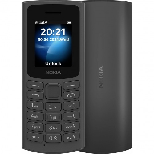 Nokia 105 DS TA-1378 Black, 1,8 colio, QQVGA, 0,048 MB, Dual SIM, Nano Sim, 3G, USB versija