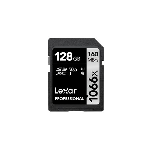 Lexar Professional 1066x SDXC UHS-I SDXC, 128 GB, sidabras, 10 klasė, U3, V30, 120 MB/s, 160