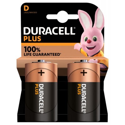 Duracell Plus MN1300 D, šarminis, 2 vnt. Baterijos Duracell
