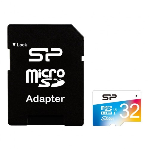 Silicon Power Elite UHS-1 Colorful 32 GB“, „MicroSDHC“, „Flash“ atminties klasė 10, SD