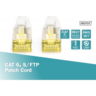 Digitus Patch Cord“ CAT 6A S-FTP, Cu, LSZH AWG 26/7, 1 m Interneto laidai ir priedai Digitus