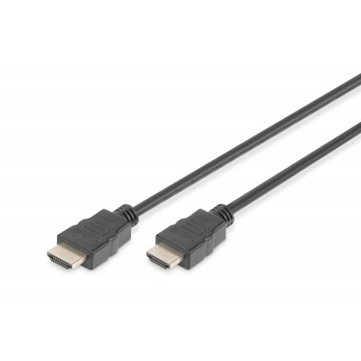 Digitus didelės spartos HDMI kabelis su Ethernet AK-330114-020-S juodas, HDMI į HDMI, 2 m