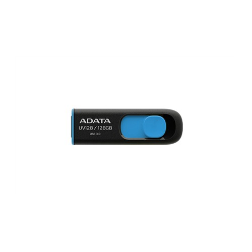 ADATA UV128 128 GB, USB 3.0, juoda/mėlyna Išoriniai kietieji diskai ADATA