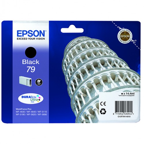 Epson T7911 rašalo kasetė, juoda Spausdintuvų reikmenys Epson