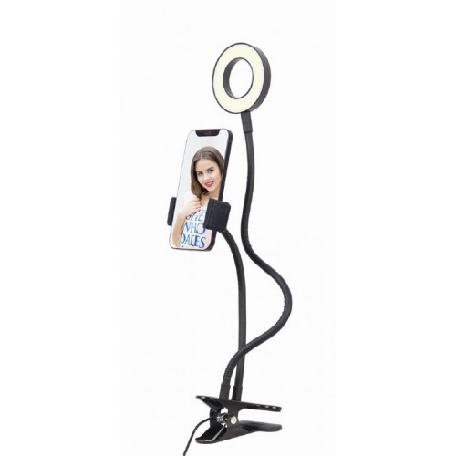 Gembird Selfie žiedo lemputė su telefono laikikliu Išmanieji nešiojami aksesuarai Gembird