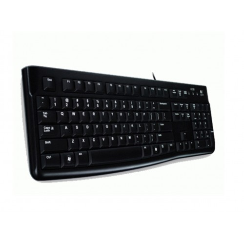 Logitech K120, JAV klaviatūra, klaviatūros išdėstymas QWERTY, USB prievadas, 1,5 m, juoda, JAV