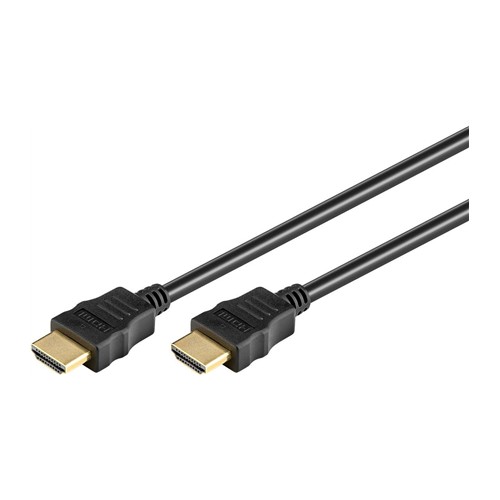 Goobay Standartinis HDMI laidas, paauksuotas HDMI laidas, juodas, 10 m Vaizdo laidai Goobay