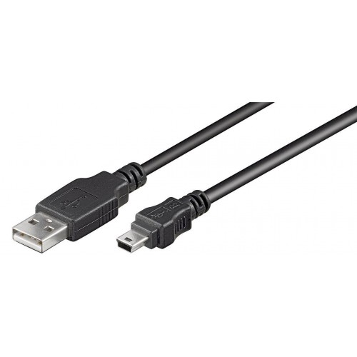 Goobay USB 2.0 Hi-Speed kabelis 50768 3 m, juodas, USB 2.0 mini kištukas (B tipas, 5 kontaktų)