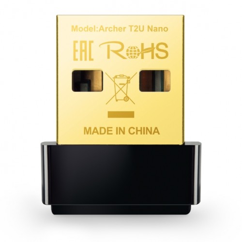 TP-LINK dviejų juostų USB 2.0 adapteris Archer T2U Nano 2.4GHz/5GHz, 802.11ac, 200+433 Mbps