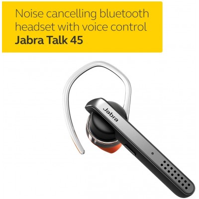 Jabra Talk 45 Laisvų rankų įrenginys, Triukšmą slopinantis, 7,2 g, Sidabrinis Telefonų priedai