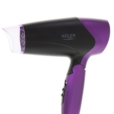 Adler plaukų džiovintuvas AD 2260 1600 W, temperatūros nustatymų skaičius 2, juoda/violetinė