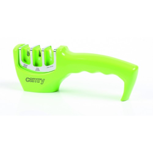 Camry peilių galąstuvas CR 6709 rankinis, žalias, 3 Kitos virtuvės technikos prekės Camry