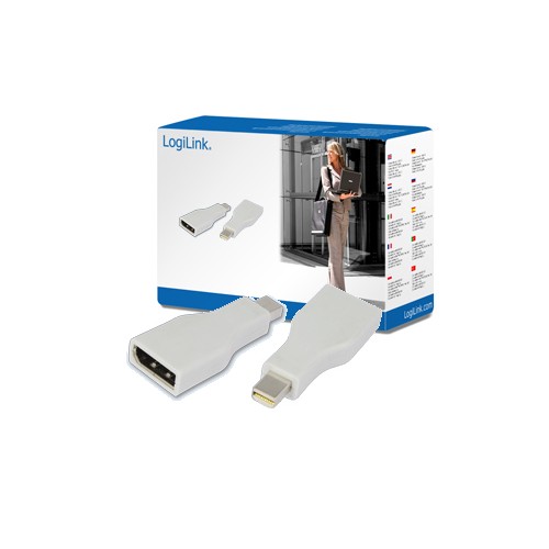 Logilink Adapter Mini DisplayPort“ į „DisplayPort“, „Display Port FM“, „Mini DisplayPort M“.