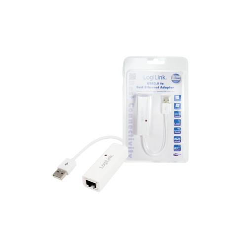 Logilink Fast Ethernet“ USB 2.0–RJ45 adapteris: RJ-45, USB Adapteriai Logilink