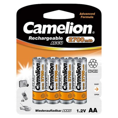 Camelion AA/HR6, 2700 mAh, Ni-MH įkraunamos baterijos, 4 vnt. Baterijos Camelion
