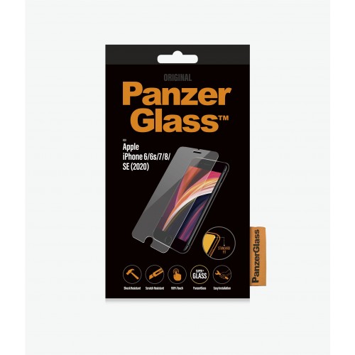 PanzerGlass ekrano apsauginė plėvelė, iPhone 6/6s/7/8/SE (2020), stiklas, skaidrus krištolas