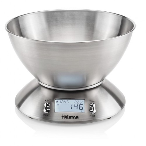 Tristar virtuvės svarstyklės KW-2436 Maksimalus svoris (talpa) 5 kg, Padalos 1 g, Ekrano tipas
