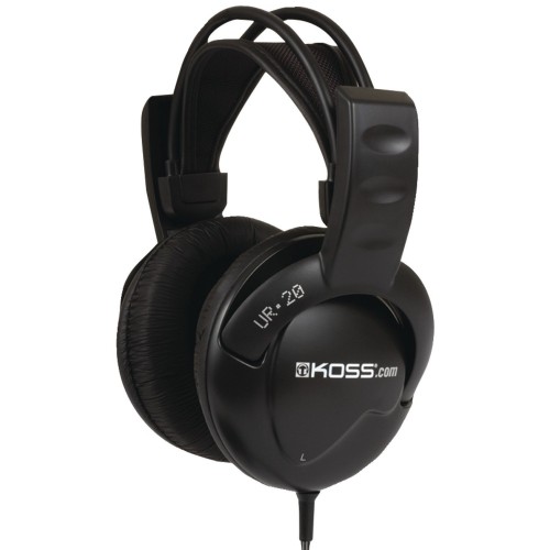 Koss Headphones DJ Style UR20 galvos juosta / , 3,5 mm (1/8 colio), juoda, triukšmą