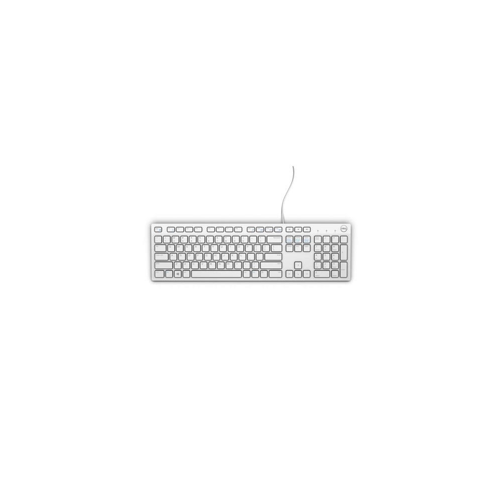 Dell KB216“ klaviatūra, laidinis, klaviatūros išdėstymas EN, USB, balta, anglų