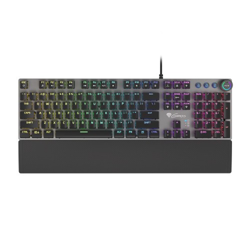 Genesis THOR 400 RGB žaidimų klaviatūra, RGB LED lemputė, JAV, juodas / šiferis, laidinis