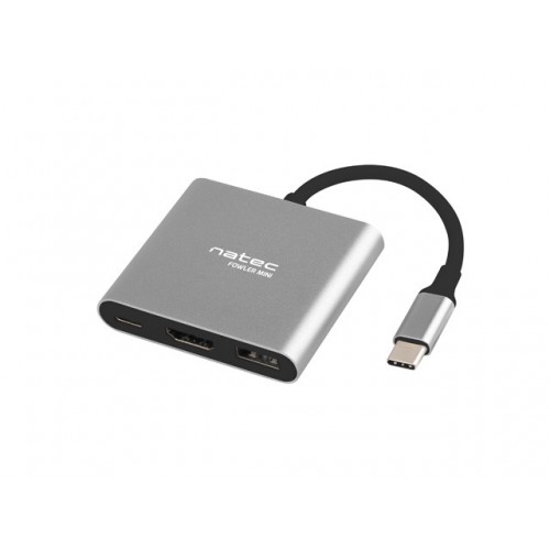 Natec kelių prievadų adapteris, Fowler, USB-C, HDMI, USB 3.0 Laidai, kabeliai ir įrankiai Natec