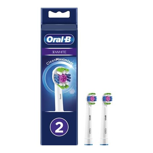 Oral-B keičiama galvutė su CleanMaximiser technologija EB18 RB-2 3D baltos galvutės