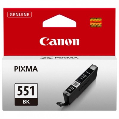 Canon CLI-551 BK rašalo kasetė, juoda Spausdintuvų reikmenys Canon