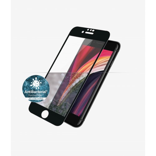 PanzerGlass Apple, iPhone 6/6s/7/8/SE 2020, hibridinis stiklas, juodas, ekrano apsauga
