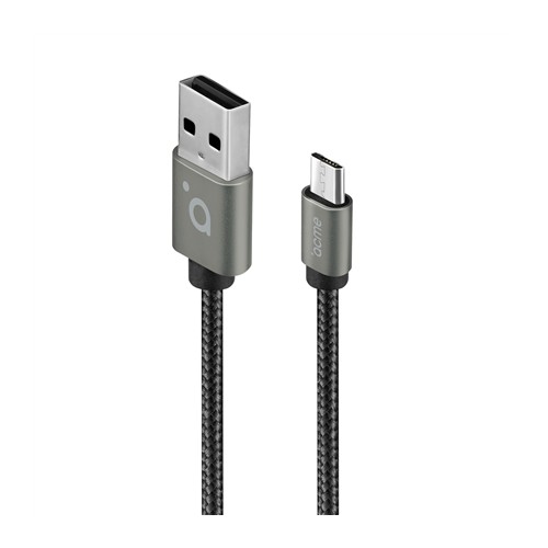 Acme Cable CB2011G 1 m, Space Grey, Micro USB, USB A Pakrovėjai Acme