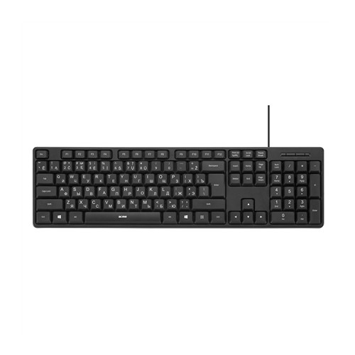 Acme KS06 laidinis, klaviatūros išdėstymas LT/EN/RU, USB, juodas, ne, belaidžio ryšio nėra