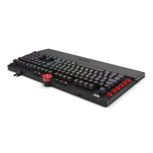AOC Žaidimų klaviatūra AGON AGK700 su RGB LED apšvietimu, QWERTY, juoda, laidinė, USB, CHERRY