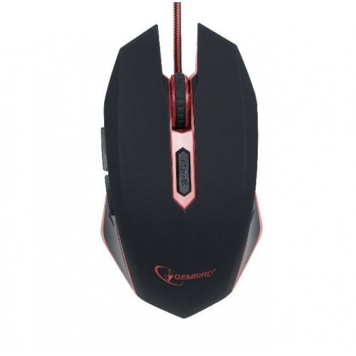 Gembird Žaidimų pelė, juoda/raudona, MUSG-001-G, USB Kompiuterinės pelės Gembird