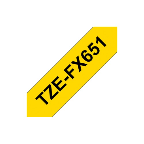 Brother TZe-FX651 lanksti ID laminuota juosta juoda ant geltonos spalvos, TZe, 8 m, 2,4 cm